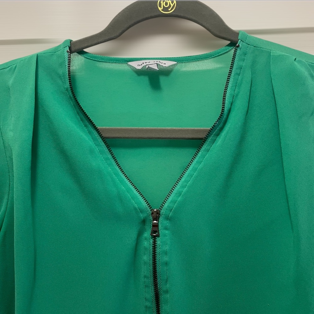 Naked Zebra Green Women's Top/Blouse - Picture 4 of 11